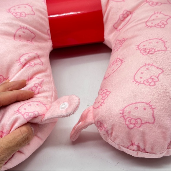 Sanrio Hello Kitty Ful Travel Neck Pillow with Pink Hello Kitty Bow - Picture 9 of 11
